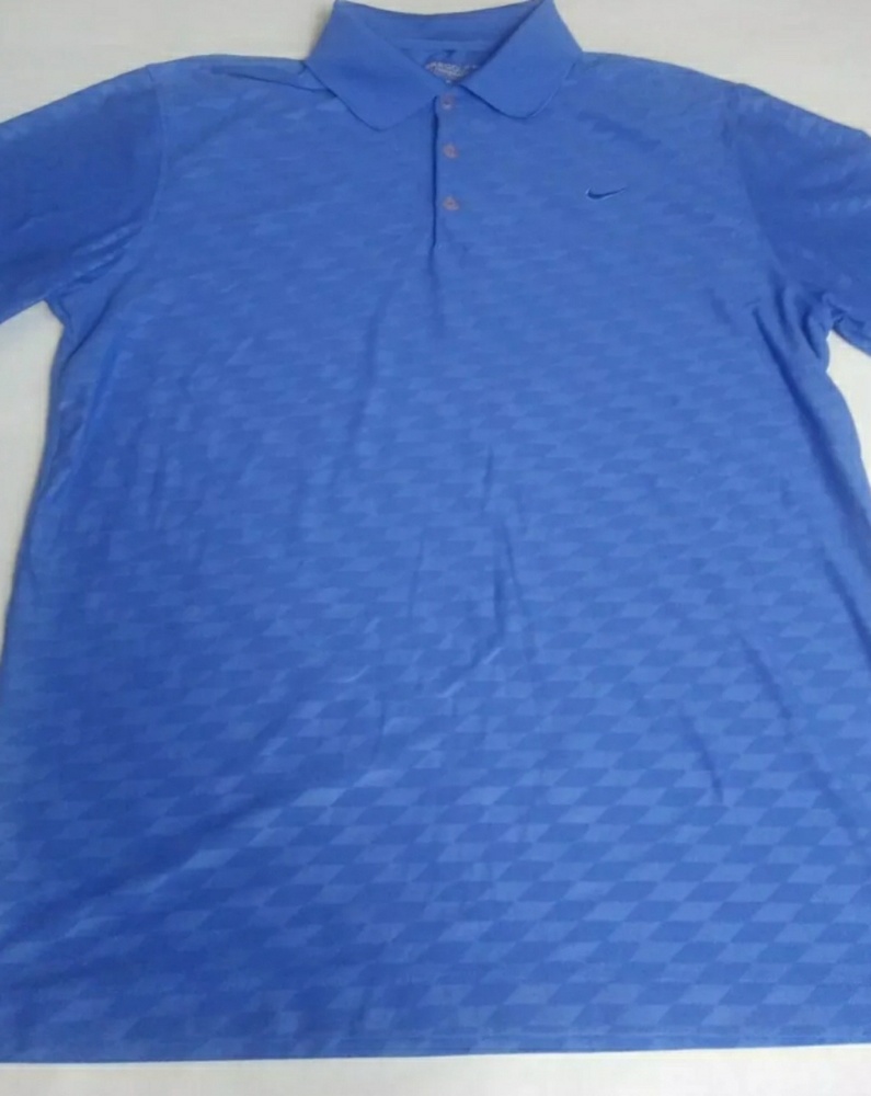 Nike golf mens blue short sleeve dryfit polo shirt